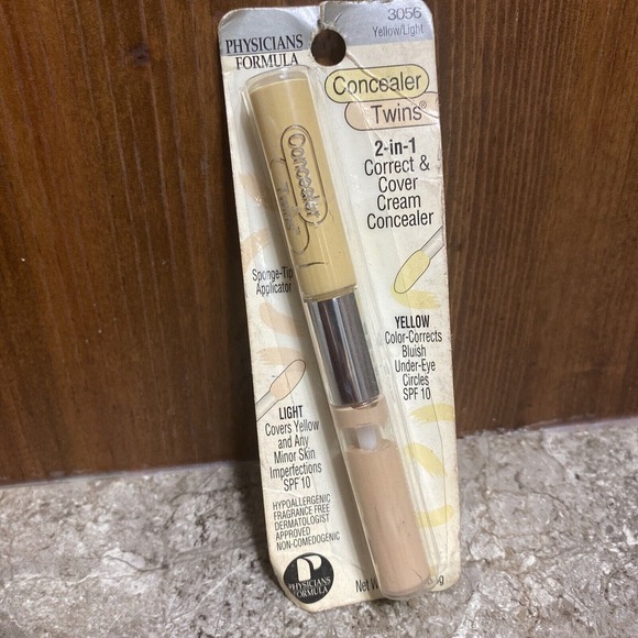 Physicians Formula Concealer 2-in-1 Correct & Cover Cream, Yellow/Light - Picture 1 of 3